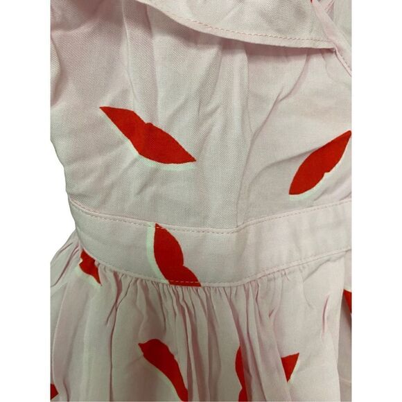 LPA Cold Shoulder Ruffle Wrap Dress Lips Size XS NWOT $188 (5-2) - Picture 5 of 7